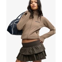 Superdry Femme Sweat à col Montant Bench Green Taille: S