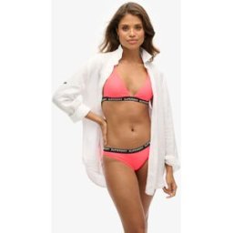 Superdry Femme Haut de Bikini Triangle élastiqué Rose Taille: 42