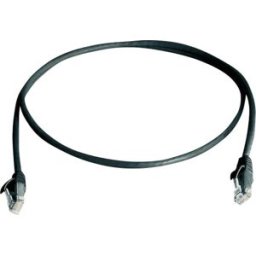 Telegärtner 100008781 RJ45 Câble réseau, câble patch CAT 5e U/UTP 5.00 m noir ignifuge, sans halogène 1 pc(s)