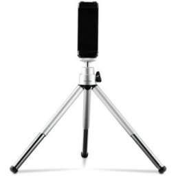 Hama Fancy 2in1 Mini-trépied 1/4 pouce Hauteur de travail=12 - 16 cm argent pour smartphones et GoPro, avec support pour smartphone