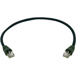 Telegärtner 100008749 RJ45 Câble réseau, câble patch CAT 6a S/FTP 5.0 m noir avec manchon de protection contre les pliages 1 pc(s)