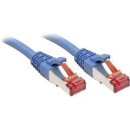 LINDY 47719 RJ45 Câble réseau, câble patch CAT 6 S/FTP 2.00 m bleu avec cliquet dencastrement 1 pc(s)