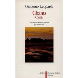 Chants. Canti Giacomo Leopardi Aubier