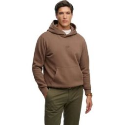 Superdry Sweat à Capuche Micro Logo Shitake Brown M Homme