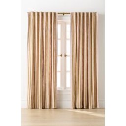 Rideau tissé en mélange de lin luxueux à larges rayures taille: 50 x 84 chez Anthropologie
