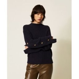 Twinset Pull avec boutons en métal