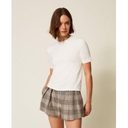 Twinset Pull avec festons et cabochons