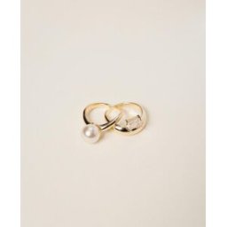 Twinset Parure de bagues avec strass et perle