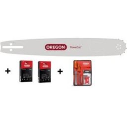 Kit forestier Pro 50cm guide PowerCut OREGON 2 chaînes + kit d affûtage 649557 5400591196512