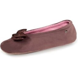 Isotoner - Chaussons ballerines Femme Nœud Taupe rose taupe 36 Femme