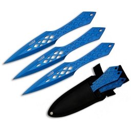 Lot 3 couteaux de lancer 18,8cm full tang Blue Night