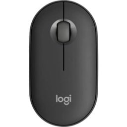 Logitech Pebble Mouse 2 M350s Souris Bluetooth optique graphite 3 Boutons 400 dpi, 4000 dpi molette intégrée
