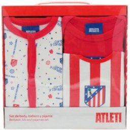 Cyp Brands Ensemble Bébé Atlético De Madrid 3 Unités Red / White 6-9 Mois Garçon,Fille