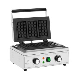 Appareil à gaufre - 3 Gaufres belges - 1500 W - 50 - 300 °C - minuterie 0 - 5 min - Royal Catering