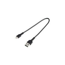 StarTech.com Cable USB-A vers Lightning Noir Robuste 30cm - Cable de Charge/Synchronisation de Type A vers Lightning en Fibre Aramide - iPad/iPhone 12 - Certifie Apple MFi (RUSBLTMM30CMB) - cable Lightning - Lightning / USB - 30 cm