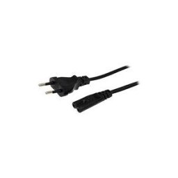 StarTech.com Cordon d'alimentation standard de 2Â m pour ordinateur portatif - Europe vers C7 - cable d'alimentation - Europlug pour IEC 60320 C7 - 1 m