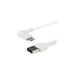 StarTech.com Cable USB-A vers Lightning Blanc Robuste 1m Coude a 90Â° - Cable de Charge/Synchronisation USB Type A vers Lightning en Fibre Aramide Resistante - Apple MFi - iPhone (RUSBLTMM1MWR) - cable Lightning - Lightning / USB - 1 m