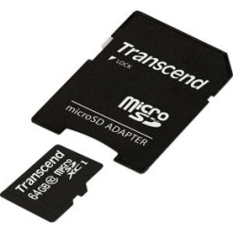Carte microSDXC Transcend Premium 64 GB Class 10, UHS-I avec adaptateur SD