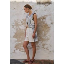 MONOPRIX Short en coton avec broderie M