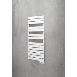 AQUANCE Sèche-serviettes électrique cintré AUBE 750W Blanc + télécommande