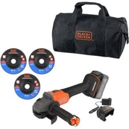 BLACK & DECKER Black & Decker BCG6L8F1S-QW Meuleuse d’angle sans fil sans balais (18V/1x4,0Ah)