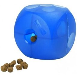 Kruuse Jouet Cube Pour Nourriture Molle Ou Friandises 12 Cm Blue 12 cm