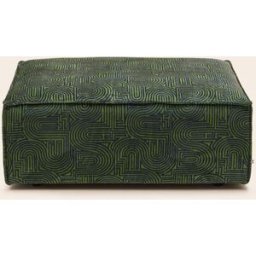 MADURA Pouf Dyonis Klark bleu nuit et vert olive - VERT 60x93xH37 cm