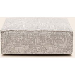 MADURA Pouf Dyonis Klark blanc et naturel - BEIGE 60x93xH37 cm