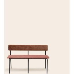 MADURA Banc Ysabeau Klark rose de pêcher caramel - ROSE 160x51xH79 cm