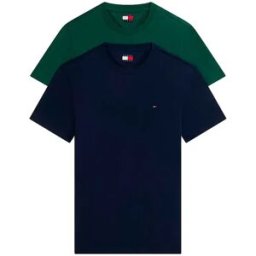 Tommy Jeans T-shirt à Manches Courtes Dm0dm20687 2 Unités Dark Blue / Velvet Green XS Homme