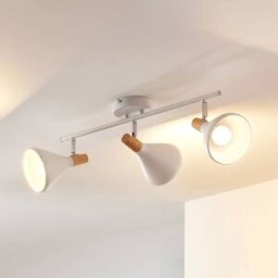 Lindby plafonnier Arina, 53 cm, blanc, à 3 lampes, E14 Arina Lindby, dimmable, blanc, Chambre à coucher, Métal, Moderne, Spot
