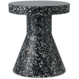 Tabouret en polyéthylène noir Cone Bit noir/blanc - Normann Copenhagen