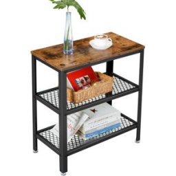 VASAGLE Table d'appoint grille 3 niveaux