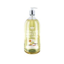Les Petits Bains de Provence Savon Liquide Miel-Vanille 1 L - Flacon-Pompe 1000 ml