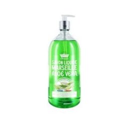 Les Petits Bains de Provence Savon Liquide Aloe Vera 1 L - Flacon-Pompe 1000 ml