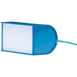 HÜBSCH - Lampe de table Book - Bleu - Verre opalin