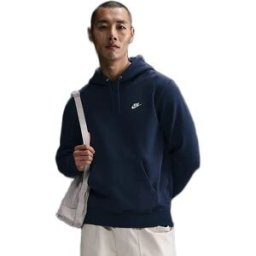 Nike Sweat à Capuche Club Fn3859 Obsidian / Obsidian / White S Homme