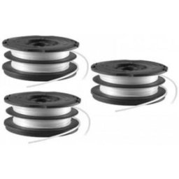 BLACK & DECKER Black & Decker A6495X3-XJ Reflex Plus Bobine pour coupe bordures (1,5mm/2x6m), 3 pieces