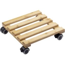 Chariot pour plantes Metafranc WU0825340 Bambou Charge max: 60 kg 300 mm x 300 mm x 74 mm Nombre de roulettes pivotantes 4
