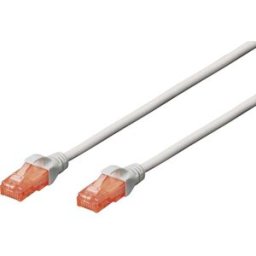 Digitus DK-1617-250 RJ45 Câble réseau, câble patch CAT 6 U/UTP 25.00 m gris ignifuge, sans halogène, rond, torsadé par paire, non blindé 1 pc(s)