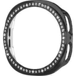 INF Boîtier de protection PC avec strass, compatible avec Samsung Galaxy Watch8 40 mm
