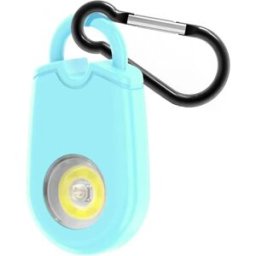 INF Alarme de sécurité personnelle à LED ultra-lumineuse - Alarme d'urgence 125 dB avec porte-clés Bleu