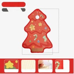 INF Arbre de Noël en Sisal Griffoir Mural pour Chat - Festif et Fonctionnel