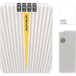 INF Boîte de rangement portable à mot de passe - Serrure à combinaison pour la maison, le dortoir et l'organisation des clés Blanc