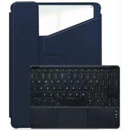 INF Étui Clavier Bluetooth Rotatif à 360° Compatible avec iPad Pro 11 (2024) - Bleu Foncé