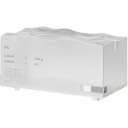 INF Boîte à mouchoirs style iceberg flottant - Distributeur de papier élégant en PET et métal Transparent