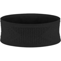 INF Banane de sport – Ceinture de course en polyester ultraléger respirant avec rangement extensible et compartiment rotatif L Le noir