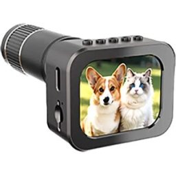 INF Mini caméra version métal avec objectif téléphoto 8x pour téléphone - Écran IPS, photo 320x240, enregistrement vidéo,