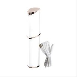 INF Mini épilateur rechargeable portable en forme de rouge à lèvres Blanc