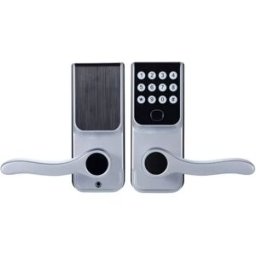 INF RF-S826 Serrure intelligente à empreinte digitale à loquet unique - Alliage d'aluminium argenté, Empreinte+PIN+Carte RF+App